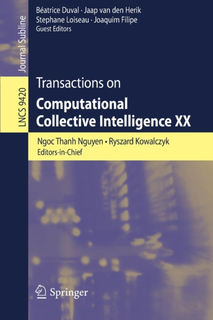 Book cover of: Transactions on Computational Collective Intelligence XX. By: Ngọc Thanh Nguyễn
