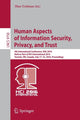 Book cover of: Human Aspects of Information Security, Privacy, and Trust. By: Theo Tryfonas