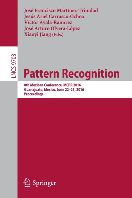 Book cover of: Pattern Recognition. By: José Francisco Martínez-Trinidad