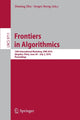 Book cover of: Frontiers in Algorithmics. By: Daming Zhu