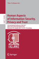 Book cover of: Human Aspects of Information Security, Privacy and Trust. By: Theo Tryfonas