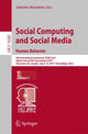 Book cover of: Social Computing and Social Media. Human Behavior. By: Gabriele Meiselwitz