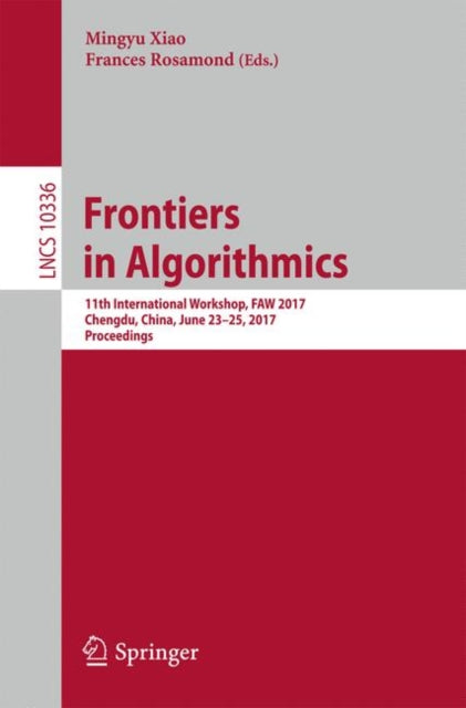 Book cover of: Frontiers in Algorithmics. By: Mingyu Xiao