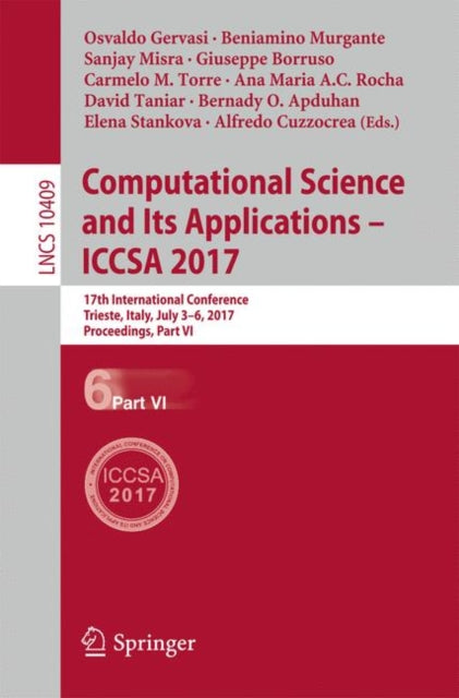 Book cover of: Computational Science and Its Applications – ICCSA 2017. By: Osvaldo Gervasi