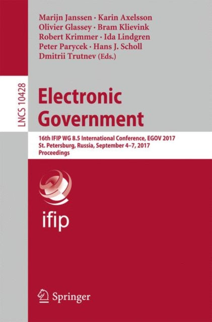 Book cover of: Electronic Government. By: Marijn Janssen