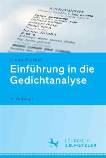 Book cover of: Einfuhrung in die Gedichtanalyse. By: Dieter Burdorf