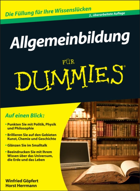 Book cover of: Allgemeinbildung fur Dummies. By: Winfried Göpfert