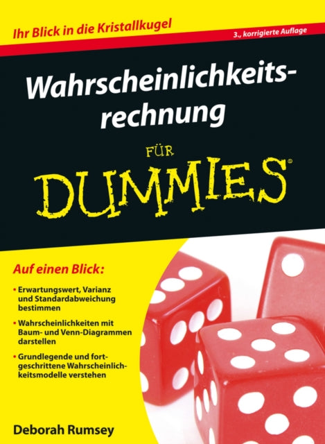 Book cover of: Wahrscheinlichkeitsrechnung fur Dummies. By: Deborah J. Rumsey