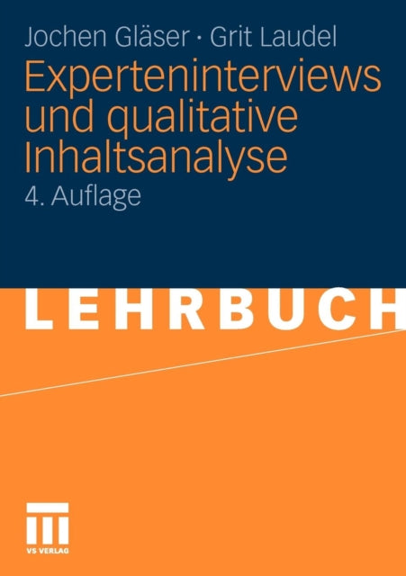 Book cover of: Experteninterviews und qualitative Inhaltsanalyse