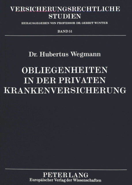 Book cover of: Obliegenheiten in der Privaten Krankenversicherung