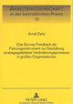 Book cover of: Das Survey-Feedback als Fuehrungsinstrument zur Gestaltung strategiegeleiteter Veraenderungsprozesse in groen Organisationen. By: Arndt Zeitz