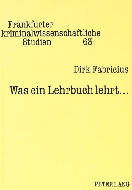 Book cover of: Was ein Lehrbuch lehrt.... By: Dirk Fabricius