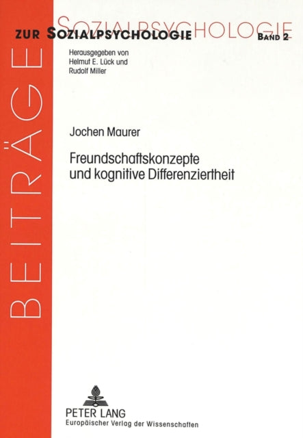 Book cover of: Freundschaftskonzepte und kognitive Differenziertheit