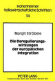Book cover of: Die Deregulierungswirkungen der europaeischen Integration. By: Margit Ströbele