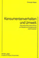 Book cover of: Konsumentenverhalten Und Umwelt. By: Christoph Weber