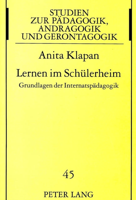 Book cover of: Lernen Im Schuelerheim. By: Anita Klapan