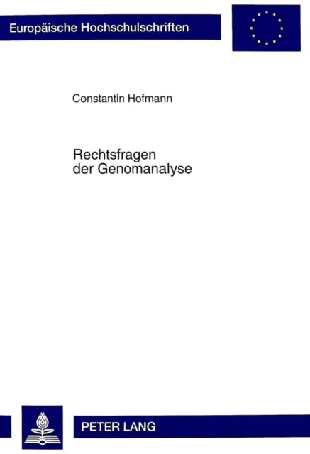 Book cover of: Rechtsfragen Der Genomanalyse