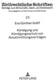 Book cover of: Kuendigung und Kuendigungsschutz von Absatzmittlungsvertraegen