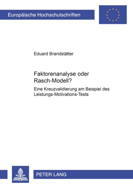 Book cover of: Faktorenanalyse Oder Rasch-Modell?