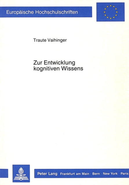 Book cover of: Zur Entwicklung kognitiven Wissens