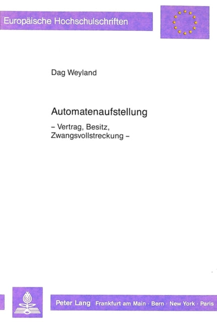 Book cover of: Automatenaufstellung -