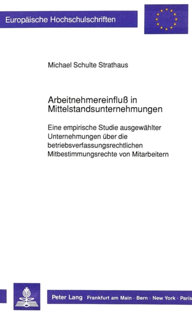 Book cover of: Arbeitnehmereinflu in Mittelstandsunternehmungen