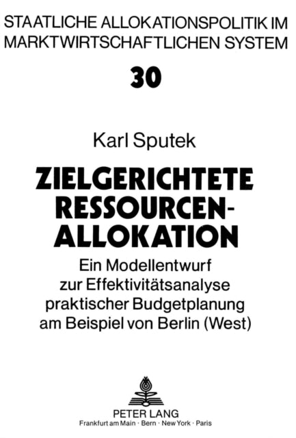 Book cover of: Zielgerichtete Ressourcenallokation