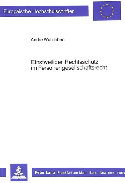 Book cover of: Einstweiliger Rechtsschutz im Personengesellschaftsrecht