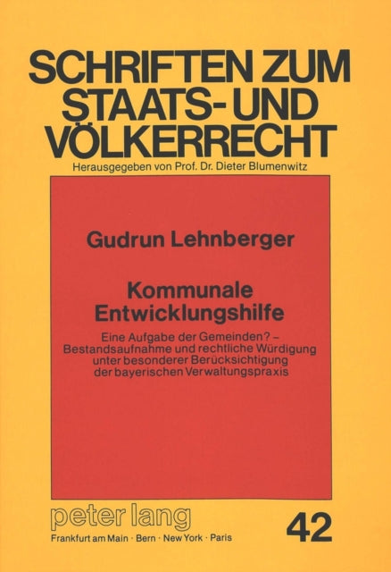 Book cover of: Kommunale Entwicklungshilfe