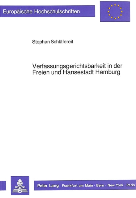 Book cover of: Verfassungsgerichtsbarkeit in der Freien und Hansestadt Hamburg