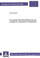 Book cover of: Einseitige Rechtskraftwirkung von Urteilen im deutschen Zivilproze