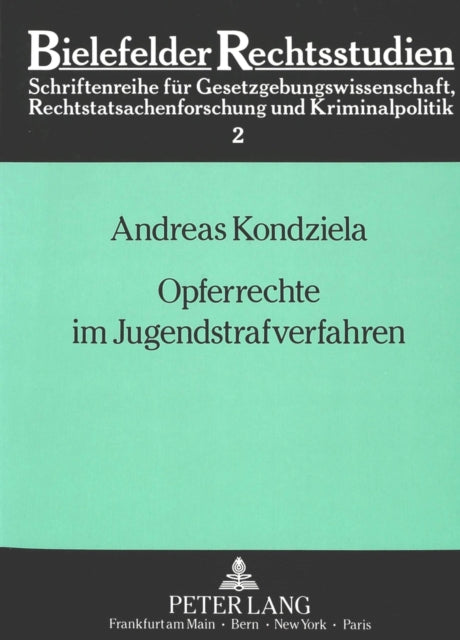 Book cover of: Opferrechte im Jugendstrafverfahren