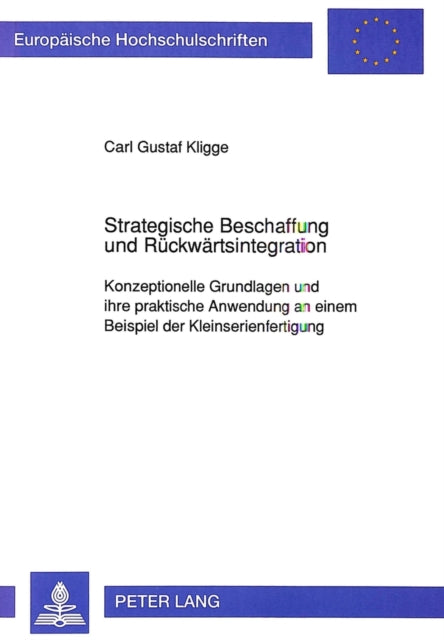 Book cover of: Strategische Beschaffung und Rueckwaertsintegration