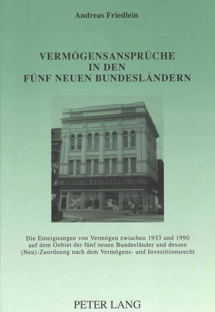 Book cover of: Vermoegensansprueche in den fuenf neuen Bundeslaendern