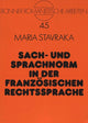 Book cover of: Sach- und Sprachnorm in der franzoesischen Rechtssprache