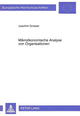 Book cover of: Mikrooekonomische Analyse von Organisationen