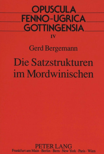 Book cover of: Die Satzstrukturen im Mordwinischen