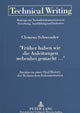 Book cover of: «Frueher haben wir die Anleitungen nebenbei gemacht ...»