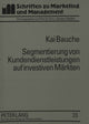 Book cover of: Segmentierung von Kundendienstleistungen auf investiven Maerkten