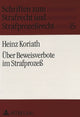 Book cover of: Ueber Beweisverbote im Strafproze