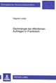 Book cover of: Sachmaengel bei oeffentlichen Auftraegen in Frankreich