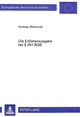 Book cover of: Die Erloesherausgabe bei  281 BGB