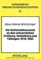 Book cover of: Die Nationaloekonomie an den Universitaeten Freiburg, Heidelberg und Tuebingen 1918-1945