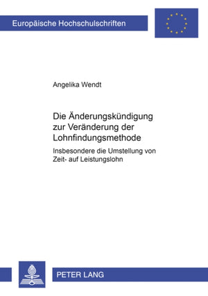 Aenderungskuendigung Zur Veraenderung Der Lohnfindungsmethode