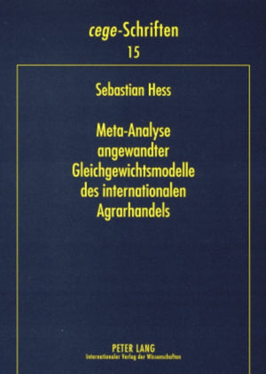 Meta-Analyse Angewandter Gleichgewichtsmodelle Des Internationalen Agrarhandels