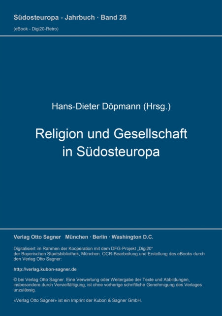 Book cover of: Religion und Gesellschaft in Suedosteuropa