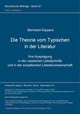 Book cover of: Die Theorie vom Typischen in der Literatur. By: Bernhard Küppers