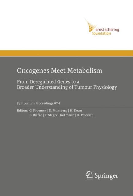 Book cover of: Oncogenes Meet Metabolism. By: Guido Kroemer