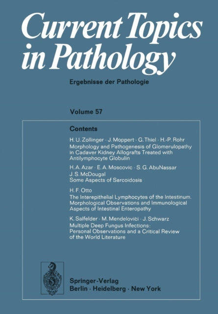 Book cover of: Current Topics in Pathology / Ergebnisse der Pathologie. By: Ekkehard Grundmann