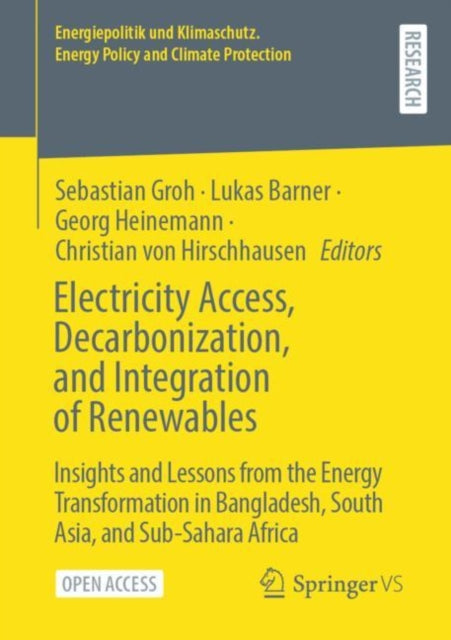 Book cover of: Electricity Access, Decarbonization, and Integration of Renewables. By: Sebastian Groh